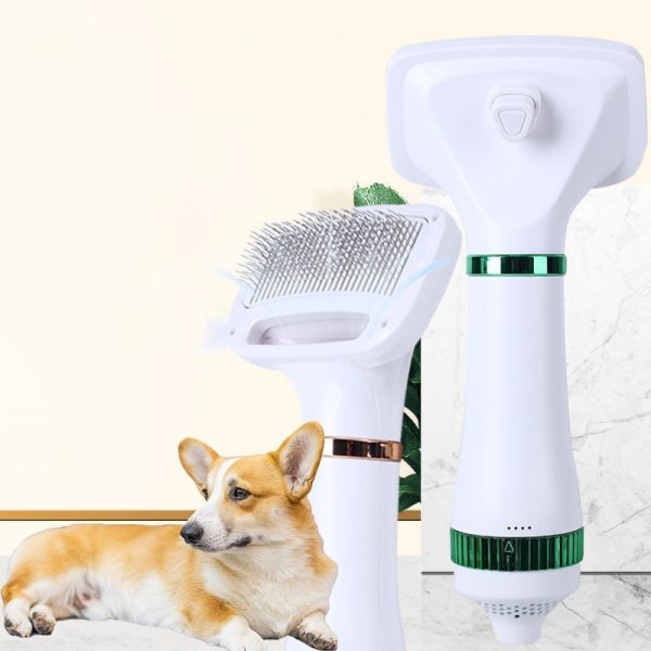 Pet Hair Dryer Dog Hair Blowing Artifact Hot Air Comb Dog Hair Pulling Integrated Hair Dryer Blowing Hair Comb Dog Supplies