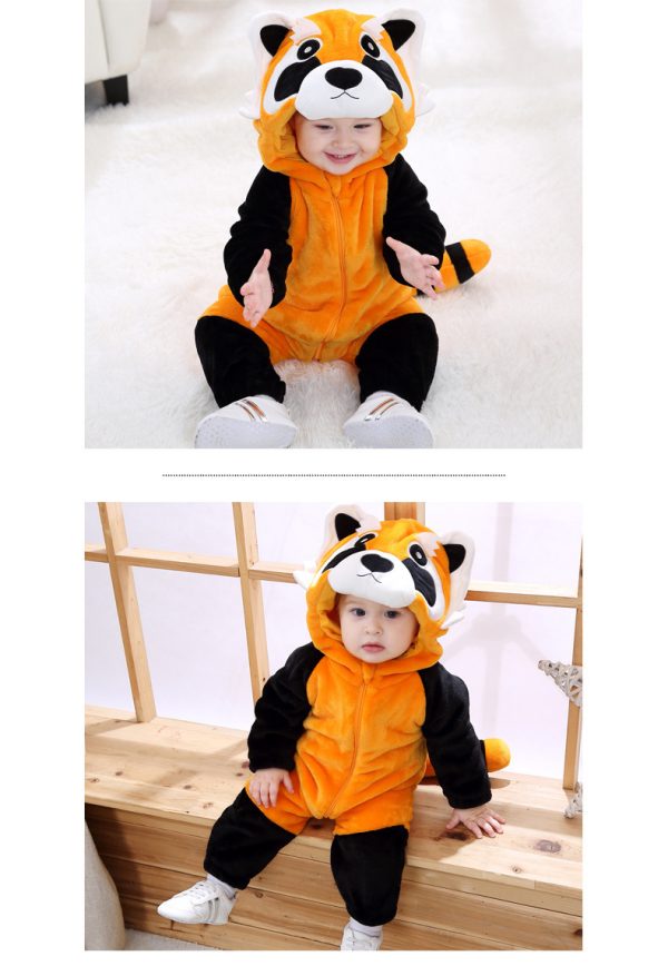 Tolo Rabbit Spring New Baby Spring Outwear Raccoon Single Layer Jumpsuit - Image 6