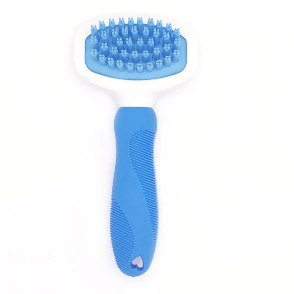 Blue Light High Quality Silicone Pet Dog Cat Grooming Comb Brush For Bathing Cleaning Massage Plastic Brush Comb For Dogs Cats - Image 5