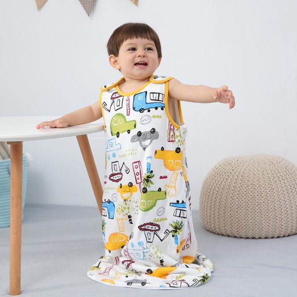 Baby Vest Sleeping Bag Spring And Autumn Quilted Children Mushroom Pajamas