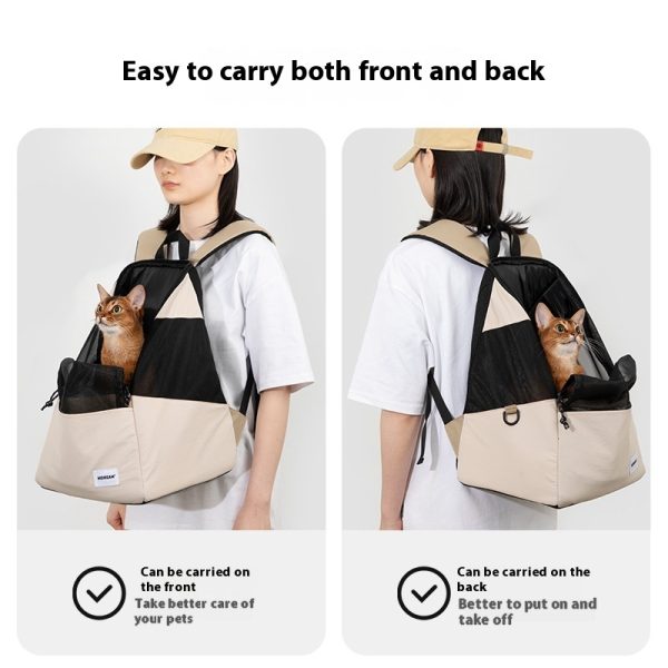 Casual Breathable Four Seasons Portable Pet Backpack - Image 3