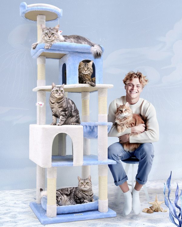 72 Inch Marine Blue Cat Climbing Frame - Image 8