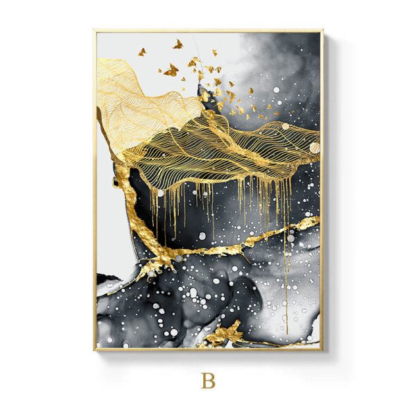 Golden Black And White Wall Art Posters And - Image 4