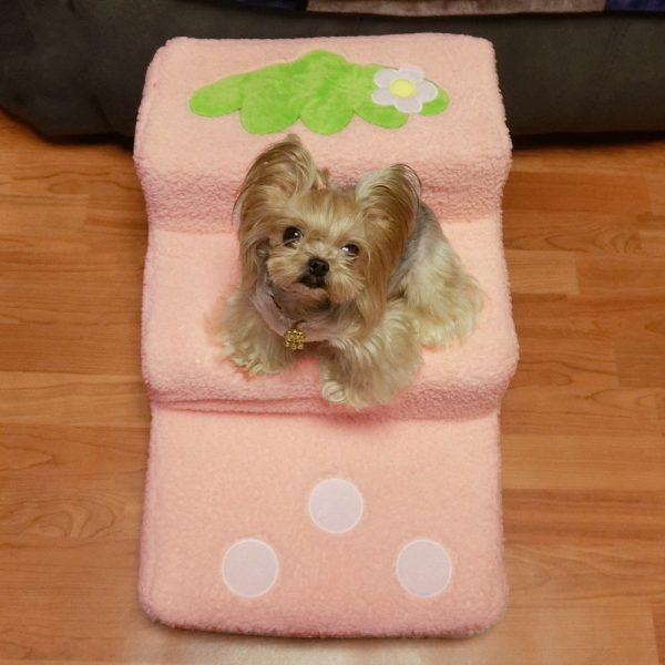 Pet Climbing Ladder Bubble Velvet Dog Steps - Image 3