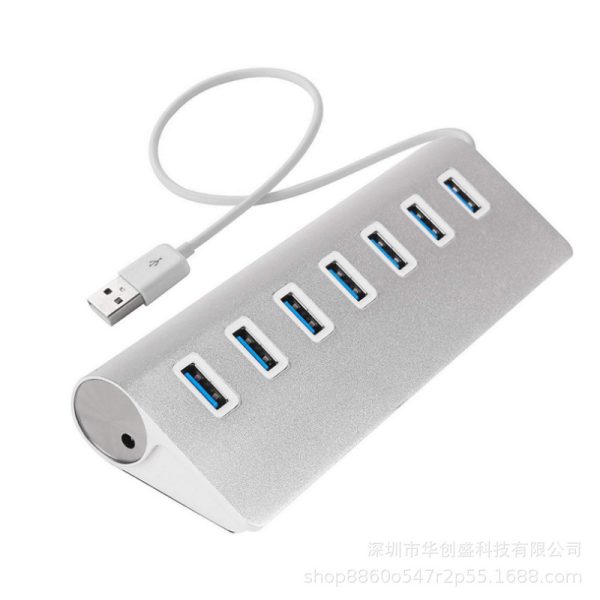 USB30 Seven-port Hub Mobile Phone Charging Aluminum Alloy Material - Image 3