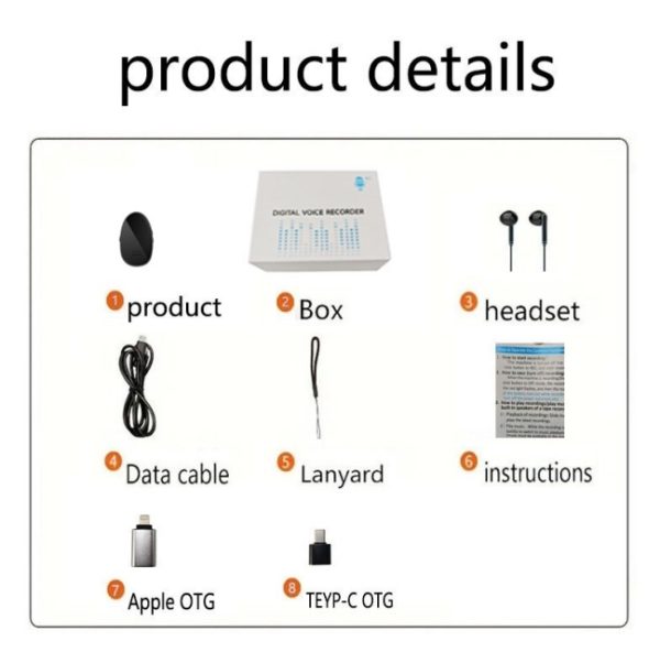 The Voice Recorder Is Miniature And Has A Built-in Horn Magnet - Image 4