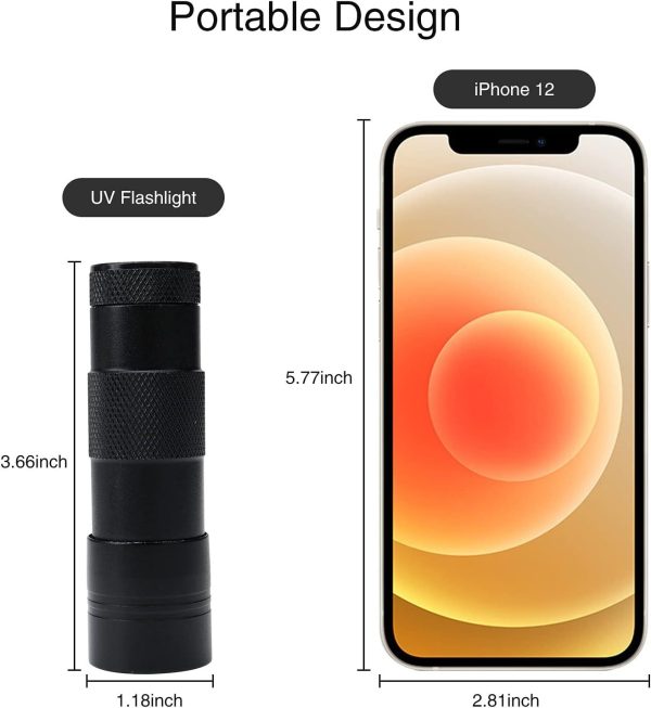 UV Flashlight LED Handheld Blacklight Flashlight Mini Light Torch Detector For Dog Pet Urine Stains Bed Bugs And Scorpions Batteries Not Included - Image 2
