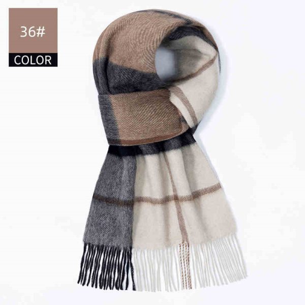 Winter New Men's Cashmere Scarf - Image 2