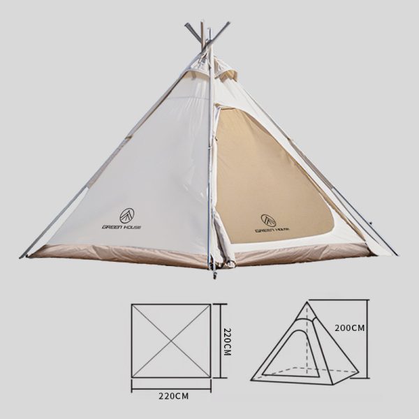 Camping Pyramid Rainproof Oxford Cloth Canopy Tent Indoor Tent - Image 7