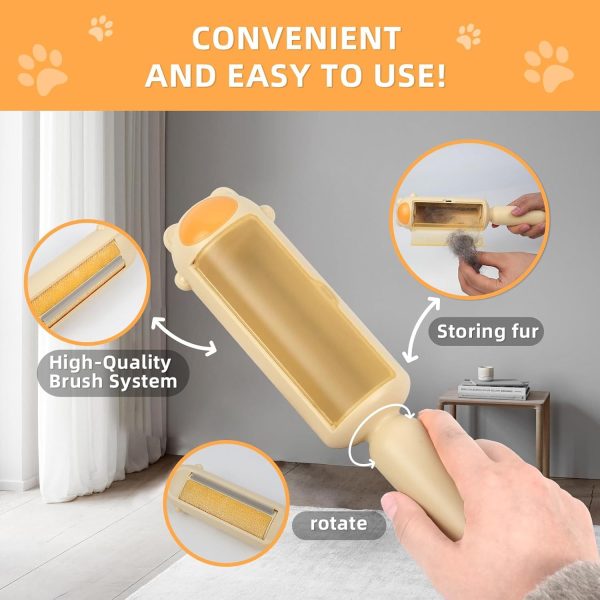 Pet Hair Remover Dog Cat Fur Remover With Self Cleaning Base Efficient Animal Hair Removal Tool Perfect For Furniture Couch Carpet  Car Seat - Image 3