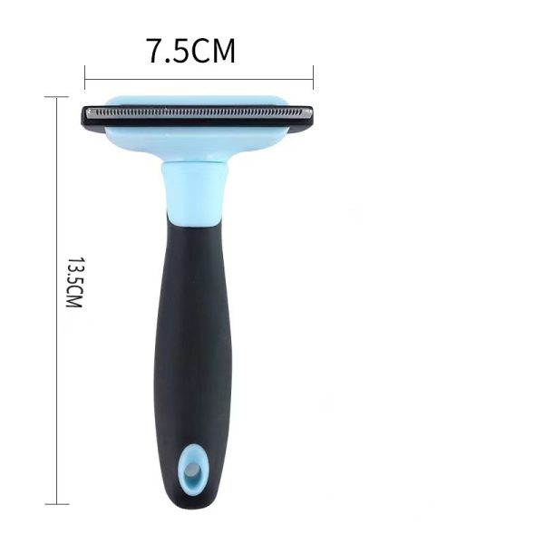 Professional Pet De Shedding Comb Tool Blue - Image 3