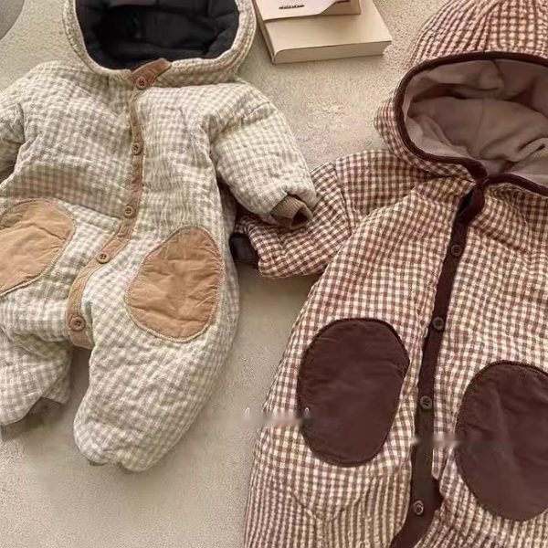 Baby Jumpsuit Cotton Padded Clothes Romper - Image 3