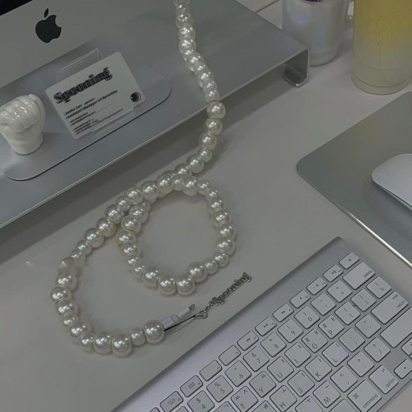 Pearl Beaded Mobile Phone Data Cable - Image 4