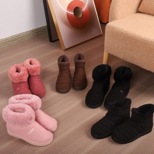 Feet Warmer Plug-in Electrothermal Shoes Rechargeable Walking Female Male Heating Thermal Cotton Slippers