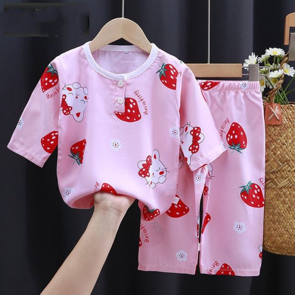 Summer Clothes Cotton Silk Air-conditioning Clothes Baby Clothes - Image 3