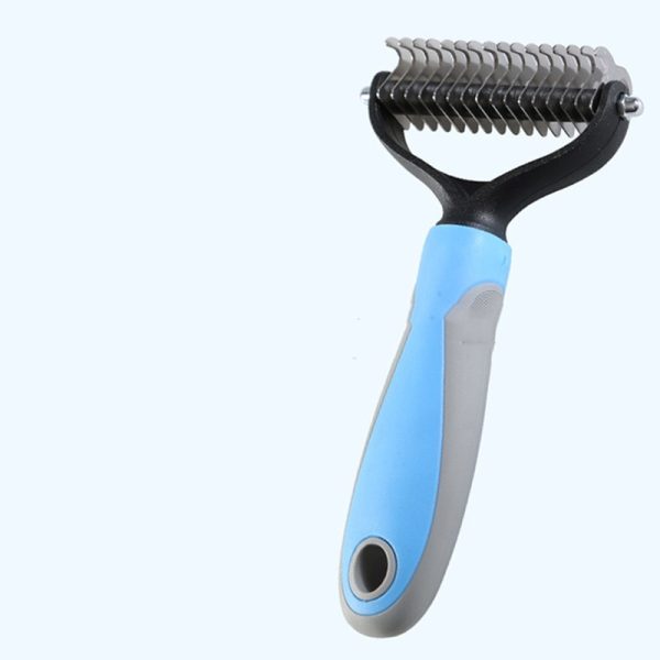 Pets Fur Knot Cutter Dog Grooming Shedding Tools Pet Cat Hair Removal Double-sided Comb Brush - Image 7