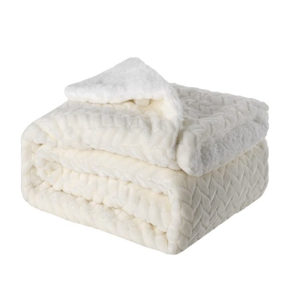 Thickened Flannel Lamb Wool Composite Double Blanket Leisure Blanket Gift Blanket - Image 3