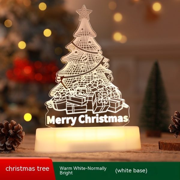 Christmas Decoration 3D Lamp Acrylic LED Night Lights New Year Valentines Day Christmas Kids Gift Christmas Ornaments - Image 2