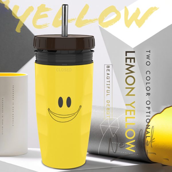 No Cover Twist Cup Travel Portable Cup Double Insulation Tumbler Straw Sippy Water Bottles Portable For Children Adults - Image 3