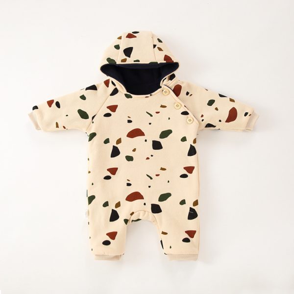 Baby Double Layer Padded And Thickened Onesie - Image 4