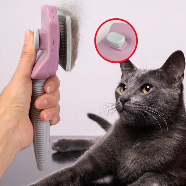 Dog Brush Automatic Pet Hair Remover Self-cleaning Cat Brush Massage Comb For Large Dogs Grooming Hair Knot Opening Pet Products - Image 5