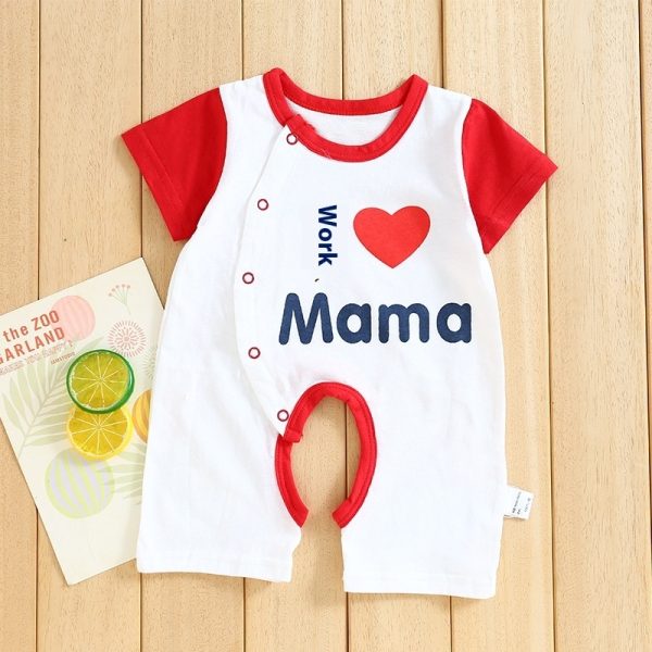 Clothes For Babies Cotton Short Sleeve Thin Baby Jumpsuits