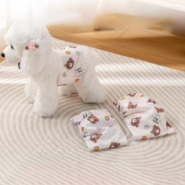 Cute Cartoon Bone Paw Print Pet Male Dog Diaper Reusable Nappy Belly Band Wrap For Puppy Leak Proof Sanitary Panties - Image 5