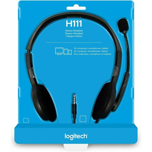 LogitechLogitech H110H111 Stereo Wired Headset Single Double 35 Headset Computer Tablet Headset - Image 3