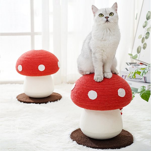 Cat Scratch Board Mushroom Red Umbrella Scratching Board Cat Toy - Image 4
