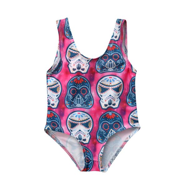 Girls Bikini Cartoon Skull Pattern Swimsuit - Image 2