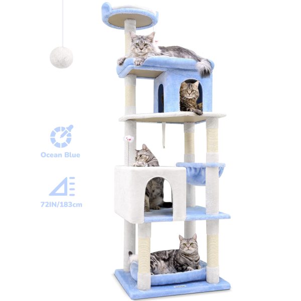 72 Inch Marine Blue Cat Climbing Frame - Image 9