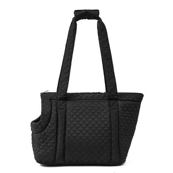 Autumn And Winter Rhombus Korean Style Quilted Pet Portable Single-shoulder Bag Cat Teddy Travel Portable Pet Bag - Image 7