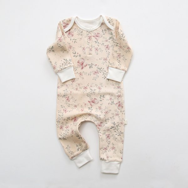 Infant Print One Piece Collar Cotton Comfort Romper - Image 2