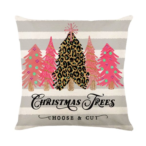 Christmas Decorations Pillow Covers Sofa Square Throw Pillow Cases Stamping Snowflake Waist Cushion Cover Home Bed Decor - Image 4