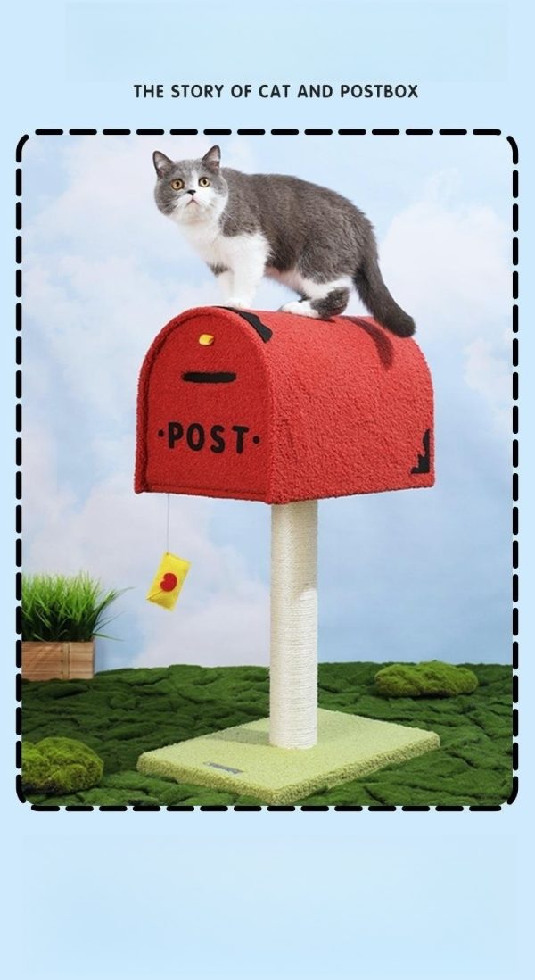 Mailbox Cat Climbing Frame Sisal Column Cat Toy Cat Nest Integrated Double Door Cat Scratch Trees Pet Supplies - Image 6