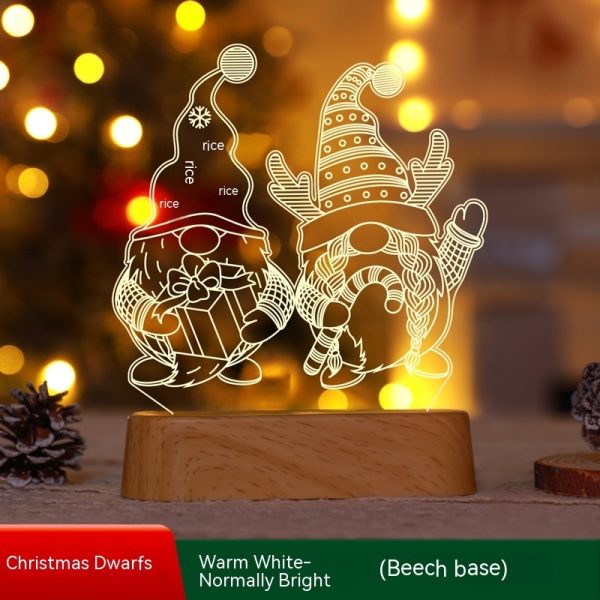 Christmas Decoration 3D Lamp Acrylic LED Night Lights New Year Valentines Day Christmas Kids Gift Christmas Ornaments - Image 10