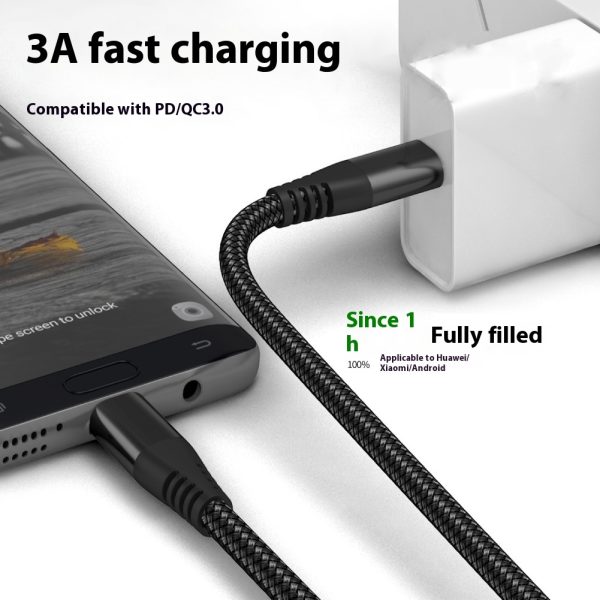 Braided Double Typec Fast Charging Cable - Image 2