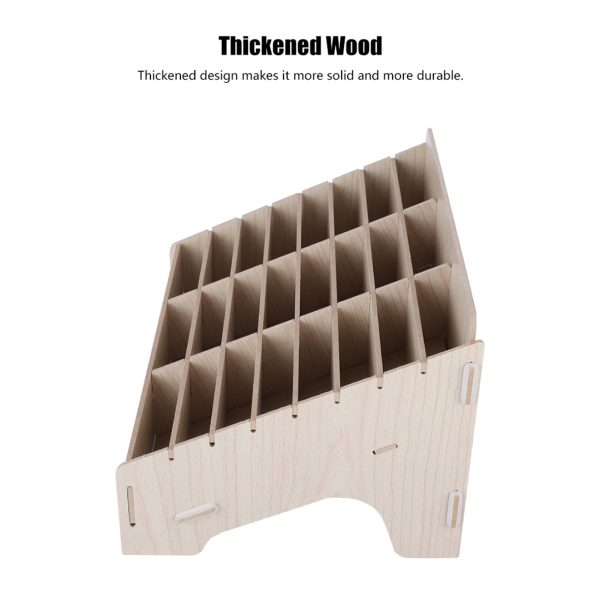 Multiple Cells Wooden Mobile Phone Management Storage Box Clean Desktop Cell Phone Storage Box - Image 8