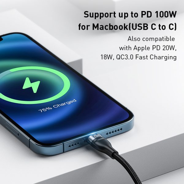 3 In 1 USB C Cable For IPhone 14 Pro 11 Charger Cable 100W - Image 2