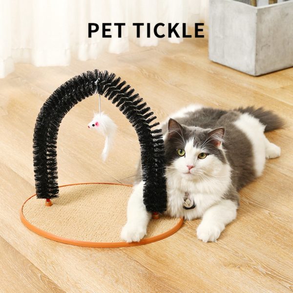 Cat Hair Rub And Anti-Itch Device Plastic Arch-Shaped Brush Cat Scratching Post Cat Toy Hair Grooming Self-Pleasure Little Mouse - Image 7