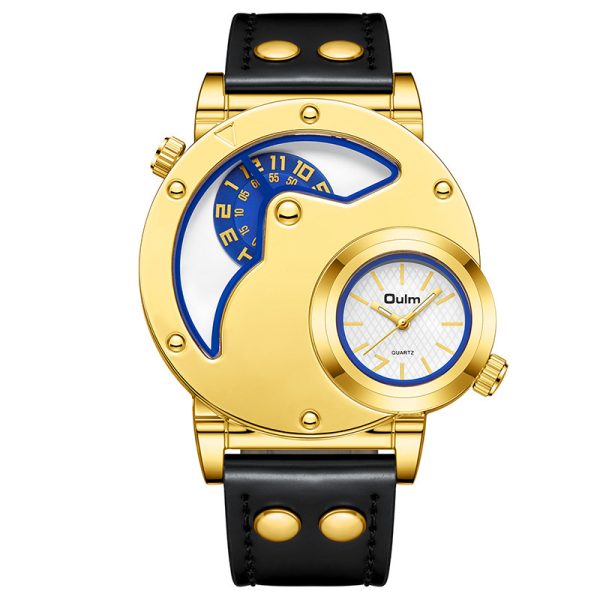 Gold Multi-functional Exaggerated Dial Watch For Men - Image 8