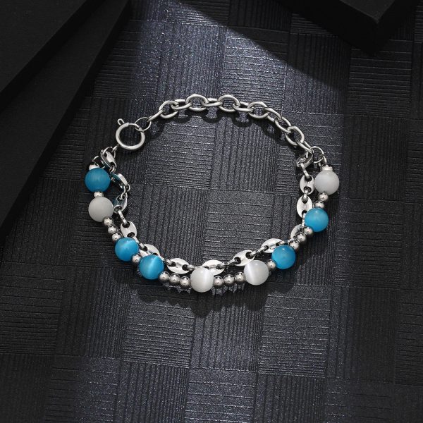 Women's Titanium Steel Stitching Opal Bracelet - Image 2