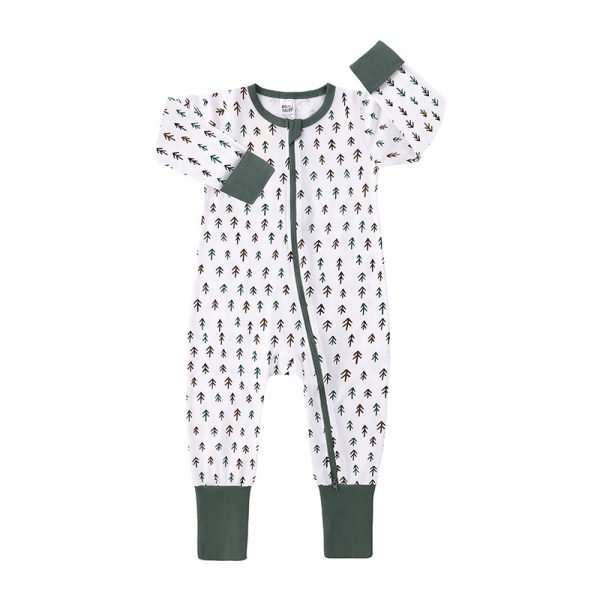 Spring And Autumn Long Sleeve Cotton Baby Jumpsuit Male And Female Baby Home Romper - Image 2