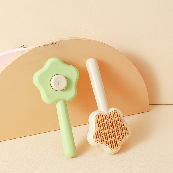 Cat Comb Magic Wand Self Cleaning Pet Comb Stainless Steel Needle Comb - Image 3