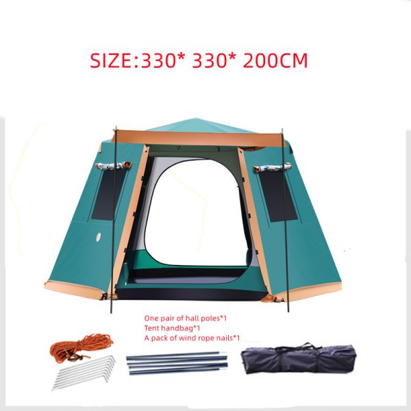 Outdoor 3-4-5-6 People Fully Automatic Camping Tent - Image 5