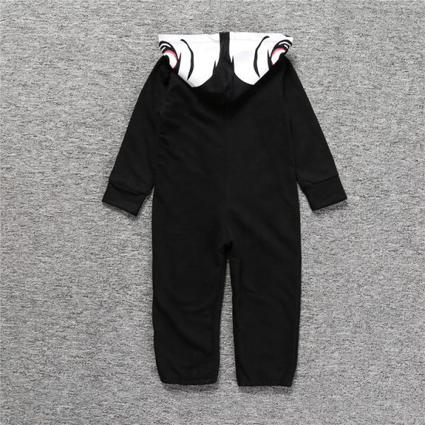 Boys And Girls Cartoon Denim Long Sleeve Jumpsuit - Image 6