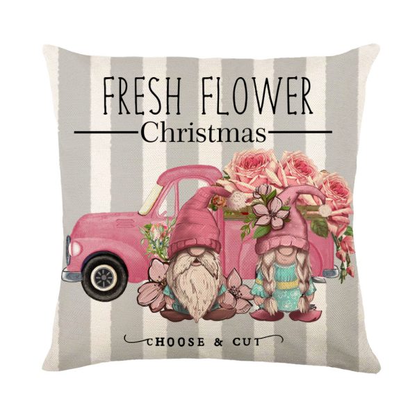 Christmas Decorations Pillow Covers Sofa Square Throw Pillow Cases Stamping Snowflake Waist Cushion Cover Home Bed Decor - Image 5