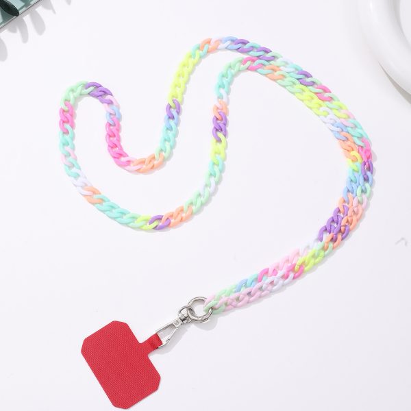 Mixed Color Colored Acrylic Crossbody Chain