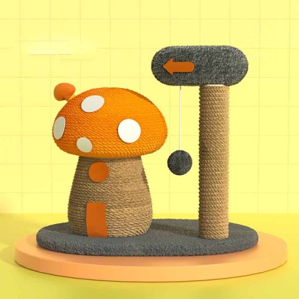 Pet Sisal Mushroom House Cat Climbing Frame - Image 2