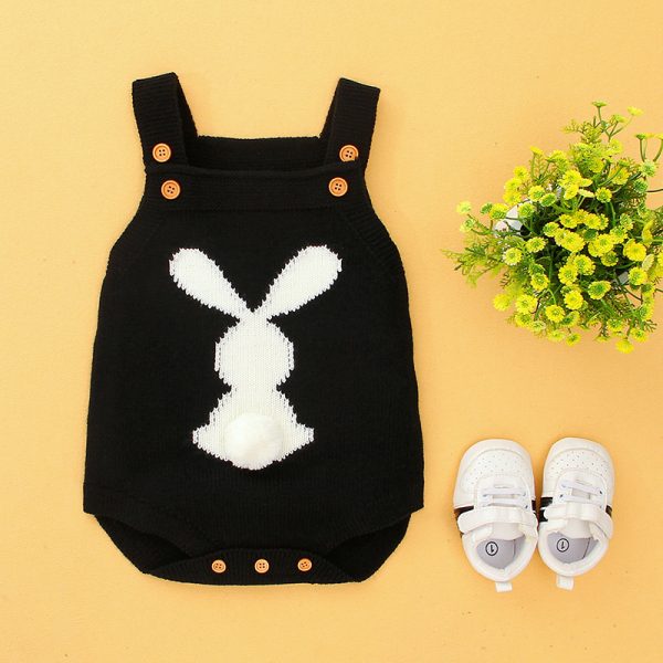 Cartoon Rabbit knitted Strap One-Piece Climbing Suit - Image 7